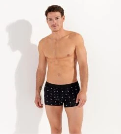 Hom Boxer HO1 Nevada Noir – Sous-vêtement Imprimé en Coton Modal à Ouverture Horizontale -Lingerie Sipp nevada boxer h noir 5