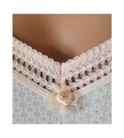 Antigel Daily Paillette - Nuisette en Maille Floral Rose Poudré et Paillettes Dorées -Lingerie Sipp nuisette daily paillette 1349 daily paillette 4