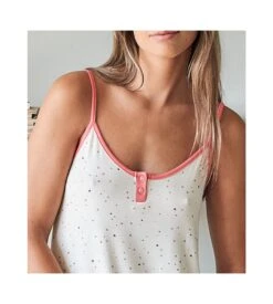 Massana Nuisette Étoiles Ecru - Lingerie de Nuit Fines Bretelles en Viscose -Lingerie Sipp nuisette fines bretelles etoiles 101 ecru 2