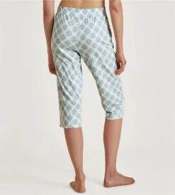 Calida Favourites Balance Glacier Blue - Pantalon Corsaire 3/4 en Coton Interlock pour Femme -Lingerie Sipp pantalon corsaire d 642 glacier blue 2