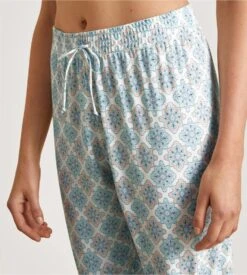 Calida Favourites Balance Glacier Blue - Pantalon Corsaire 3/4 en Coton Interlock pour Femme -Lingerie Sipp pantalon corsaire d 642 glacier blue 3