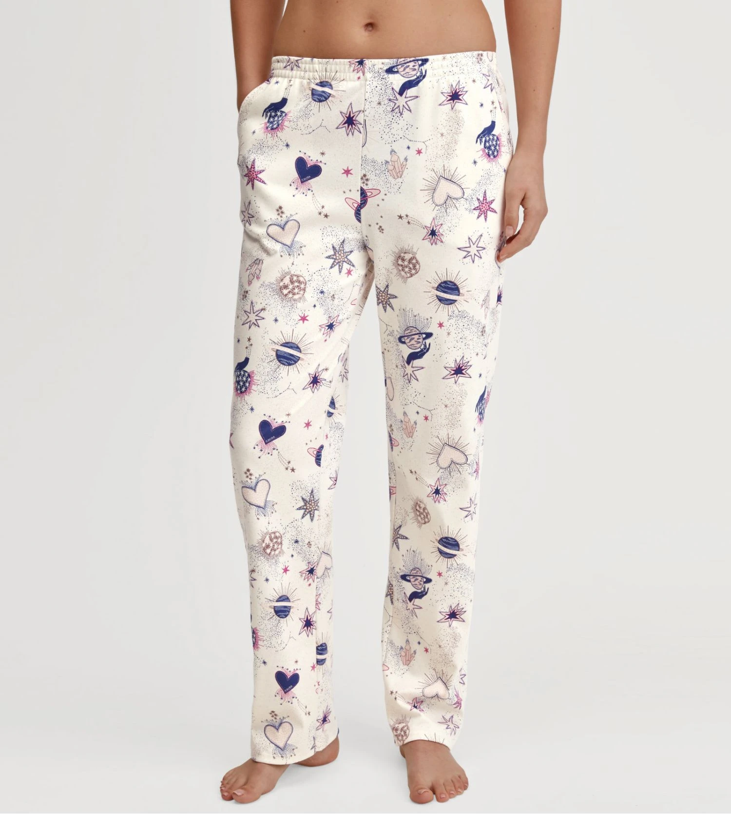 Calida Favourites Universe Charm Cream - Bas de Pyjama Imprimé en Coton Bio Interlock 3 Calida Favourites Universe Charm Cream - Bas de Pyjama Imprimé en Coton Bio Interlock