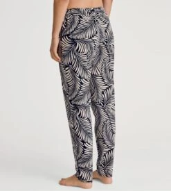 Calida Pantalon d’Intérieur Fluide Noir à Motif Feuilles Blanches – Coupe Resserrée Favourites Sun -Lingerie Sipp pantalon d droit noir 992 noir 5
