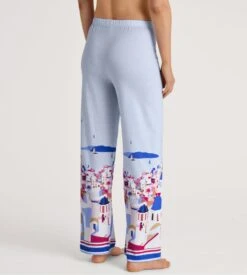 Calida Pantalon Large Femme Favourites Marine Harmony Blue – Pantalon de Nuit Fluide en Coton et Modal -Lingerie Sipp pantalon d large 470 harmony blue bleu 3