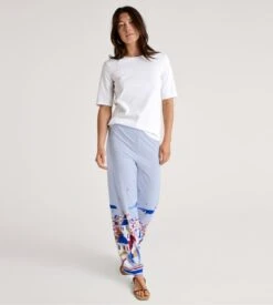 Calida Pantalon Large Femme Favourites Marine Harmony Blue – Pantalon de Nuit Fluide en Coton et Modal -Lingerie Sipp pantalon d large 470 harmony blue bleu 5