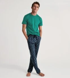 Calida Pantalon Homme RMX Sleep Weekend Pond Green - Printed Sporty Lounge Pants 12 Calida Pantalon Homme RMX Sleep Weekend Pond Green - Printed Sporty Lounge Pants -Lingerie Sipp pantalon droit homme 595 pond green 4