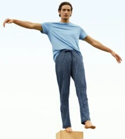 Calida Pantalon D'intérieur En Coton Pour Homme Bleu Aux Motifs Géométrique RMX Sleep Glacier Lake -Lingerie Sipp pantalon h 432 glacier lake 432 glacier lake 5
