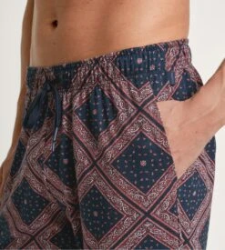 Calida Bas de Pyjama RMX Sleep Time Off Night Ink – Pantalon de Nuit Homme en Coton Imprimé Géométrique -Lingerie Sipp pantalon h droit 717 night ink 2