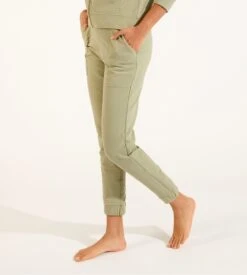 Banana Moon Pantalon Jogging En Coton Cozy Modelo Vert -Lingerie Sipp pantalon jog interlock mousse 3