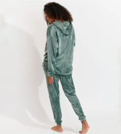 Banana Moon Pantalon Resserré Quick Sealake Vert -Lingerie Sipp pantalon jog velours ressere amande hkc27 3