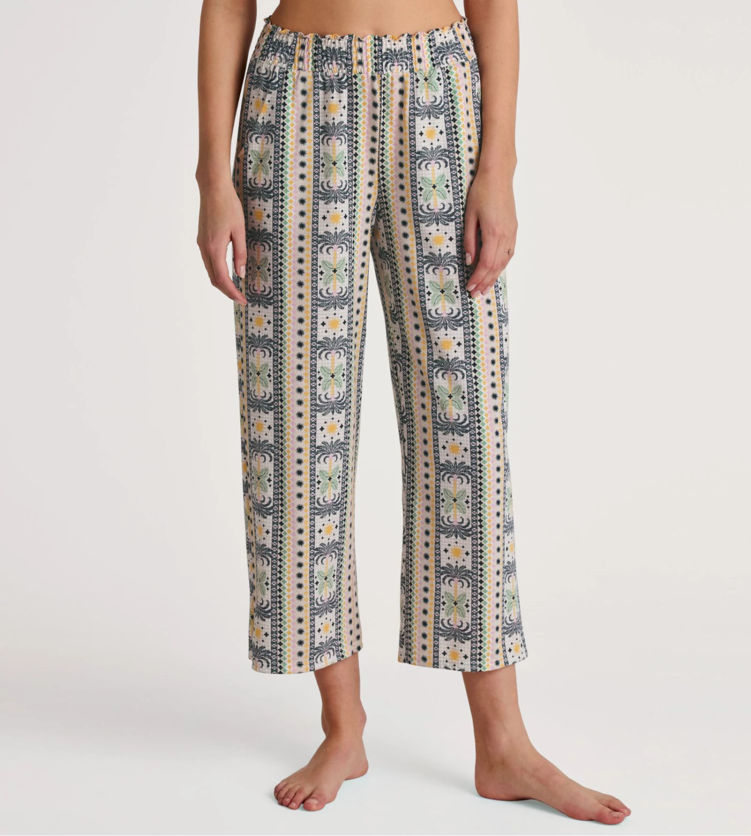 Calida Pantalon Large 7/8 Femme Imprimé Favourites Sun – Dune Beige Coton & Modal 6 Calida Pantalon Large 7/8 Femme Imprimé Favourites Sun – Dune Beige Coton & Modal – Image 4