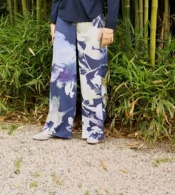 Oscalito Pantalon Large en Viscose Effet Lin Imprimé – Coupe Ample et Fluide -Lingerie Sipp pantalon large viscose 2