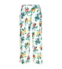 Calida Favourites Fruits Pantalon 7/8 Star White – Bas de Pyjama Imprimé en Coton et Tencel -Lingerie Sipp pantalon pour femme 910 star white 3