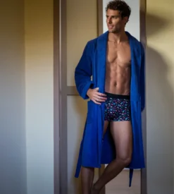 Peignoir éponge Pour Homme Yvan Jeans Blue