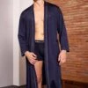 Eden Park Peignoir Kimono Pour Homme Marine -Lingerie Sipp peignoir kimono h nb039 marine bleu