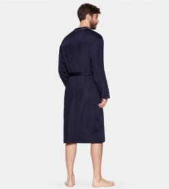 Eden Park Peignoir Kimono Marine avec Liseré Contrasté – Robe de Chambre Luxe Logo Nœud Papillon -Lingerie Sipp peignoir kimono h nb039 marine bleu 3