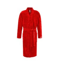 Peignoir Velours Homme Bamboo Rosso