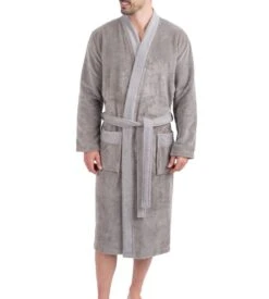 Peignoir Velours Homme Stone