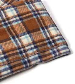 Plaid Doux Senoretta Marron à Carreaux – Couverture Cocooning en Microfibre Veloutée -Lingerie Sipp plaid doux marron 1