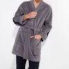 Hom Peignoir éponge En Coton Gris PRESTON