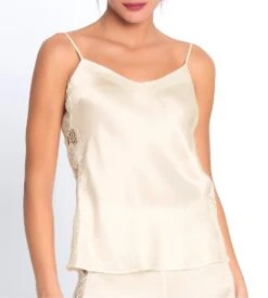 Lise Charmel Princesse Iris Écru Nacre – Caraco en Satin de Soie et Guipure -Lingerie Sipp princesse iris caraco 0199 ecru nacre blanc 7