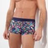 Hom Boxer Court Psychedelic Multicolore - Microfibre Technique avec Ceinture Sans Couture -Lingerie Sipp psychedelic trunk p023 multico print p023 multico print