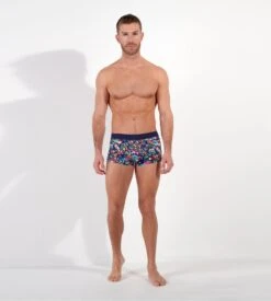 Hom Boxer Court Psychedelic Multicolore - Microfibre Technique avec Ceinture Sans Couture -Lingerie Sipp psychedelic trunk p023 multico print p023 multico print 4