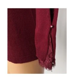 Pull Avec Manches En Dentelle Bordeaux 15 Pull Avec Manches En Dentelle Bordeaux -Lingerie Sipp pull avec manches en dentelle 643 bordeaux 5