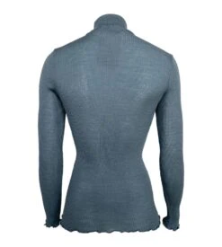 Pull Laine & Soie Femme Bleu Sucre 9 Pull Laine & Soie Femme Bleu Sucre -Lingerie Sipp pull col roule laine et soie sucre 3