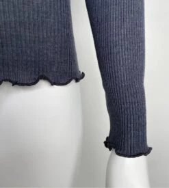 Pull Laine & Soie Femme Gris Tempête -Lingerie Sipp pull fin col roule bleu gris tempete 4