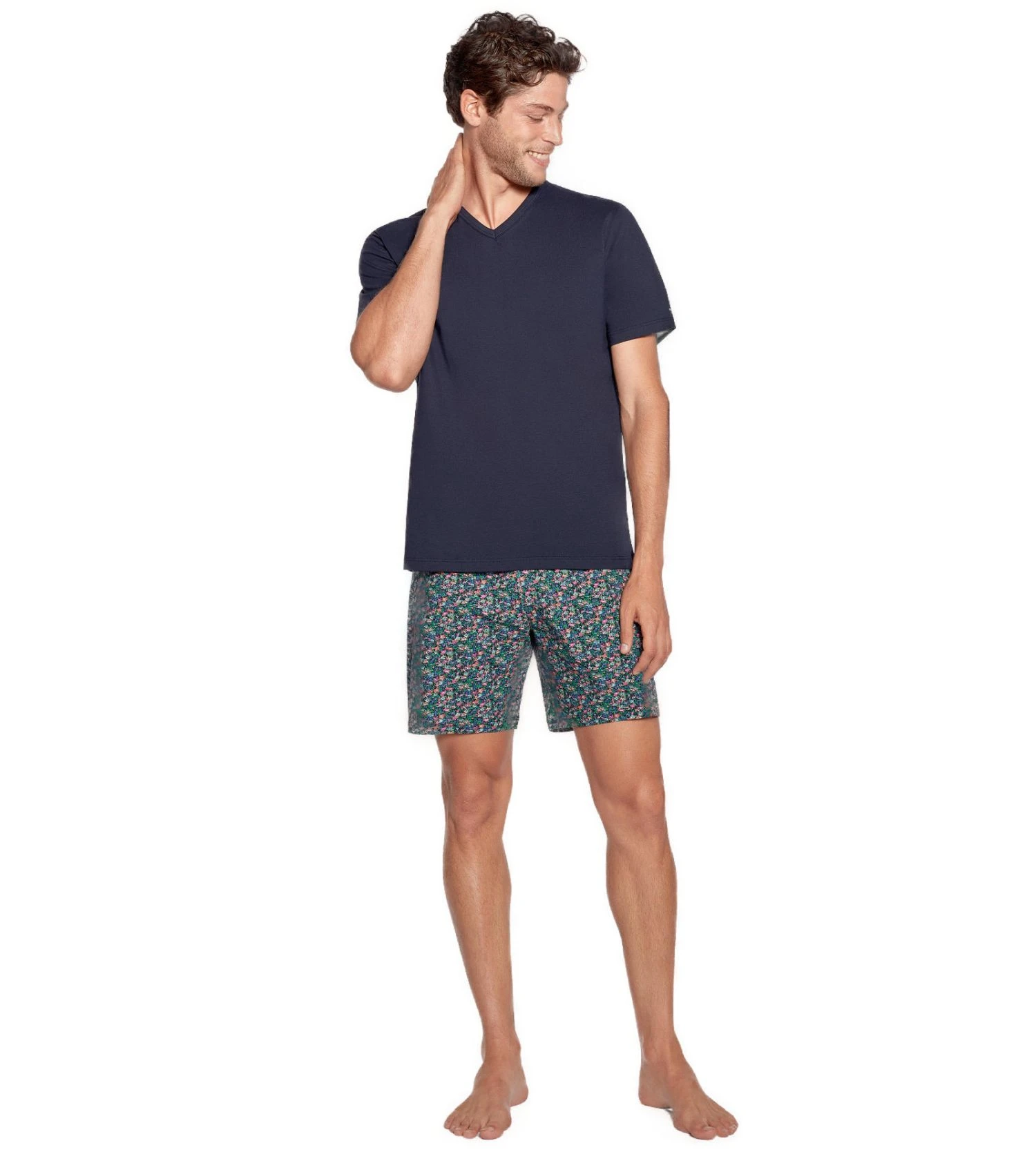 Eden Park Pyjama Court Pour Homme Pelouse Marine 4 Eden Park Pyjama Court Pour Homme Pelouse Marine – Image 2