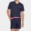 Eden Park Pyjama Court Homme Marine en Coton – Ensemble T-shirt Col V et Short Signature 1 Eden Park Pyjama Court Homme Marine en Coton – Ensemble T-shirt Col V et Short Signature -Lingerie Sipp pyj court v mc nb039 marine bleu