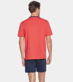 Eden Park Rouge Tango à Bandes Tricolores – Pyjama Court Col V en Coton pour Homme 8 Eden Park Rouge Tango à Bandes Tricolores – Pyjama Court Col V en Coton pour Homme -Lingerie Sipp pyj court v mc rd60q tango 2