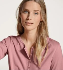 Calida Pyjama Femme Boutonné Lovely Nights Rose Bud -Lingerie Sipp pyj d boutonne 251 rose bud rose 3