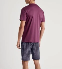 Calida Pyjama Court Homme Relax Streamline 3 Mulberry Red -Lingerie Sipp pyj h court v 268 mulberry red 4