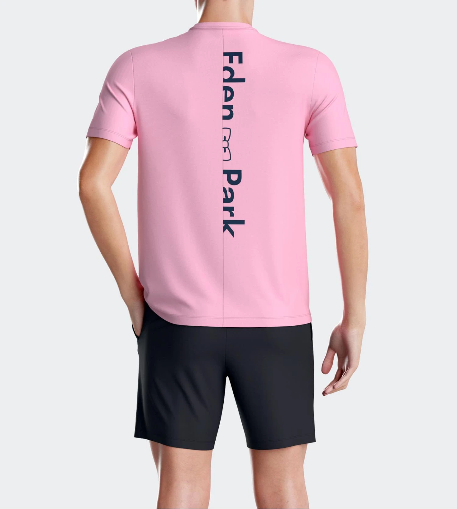 Eden Park Pyjama Court Rose et Noir – Ensemble T-shirt Col V et Short en Coton 5 Eden Park Pyjama Court Rose et Noir – Ensemble T-shirt Col V et Short en Coton – Image 3