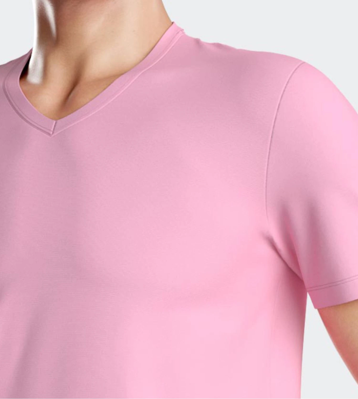 Eden Park Pyjama Court Rose et Noir – Ensemble T-shirt Col V et Short en Coton 6 Eden Park Pyjama Court Rose et Noir – Ensemble T-shirt Col V et Short en Coton – Image 4