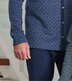 Pyjama Chaud Homme Boutonné Bleu -Lingerie Sipp pyj h ent bout interlock chaud bleu 3