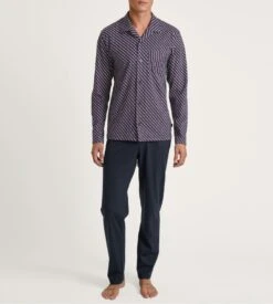 Calida Pyjama Long Boutonné Homme Relax Imprint Mars Red