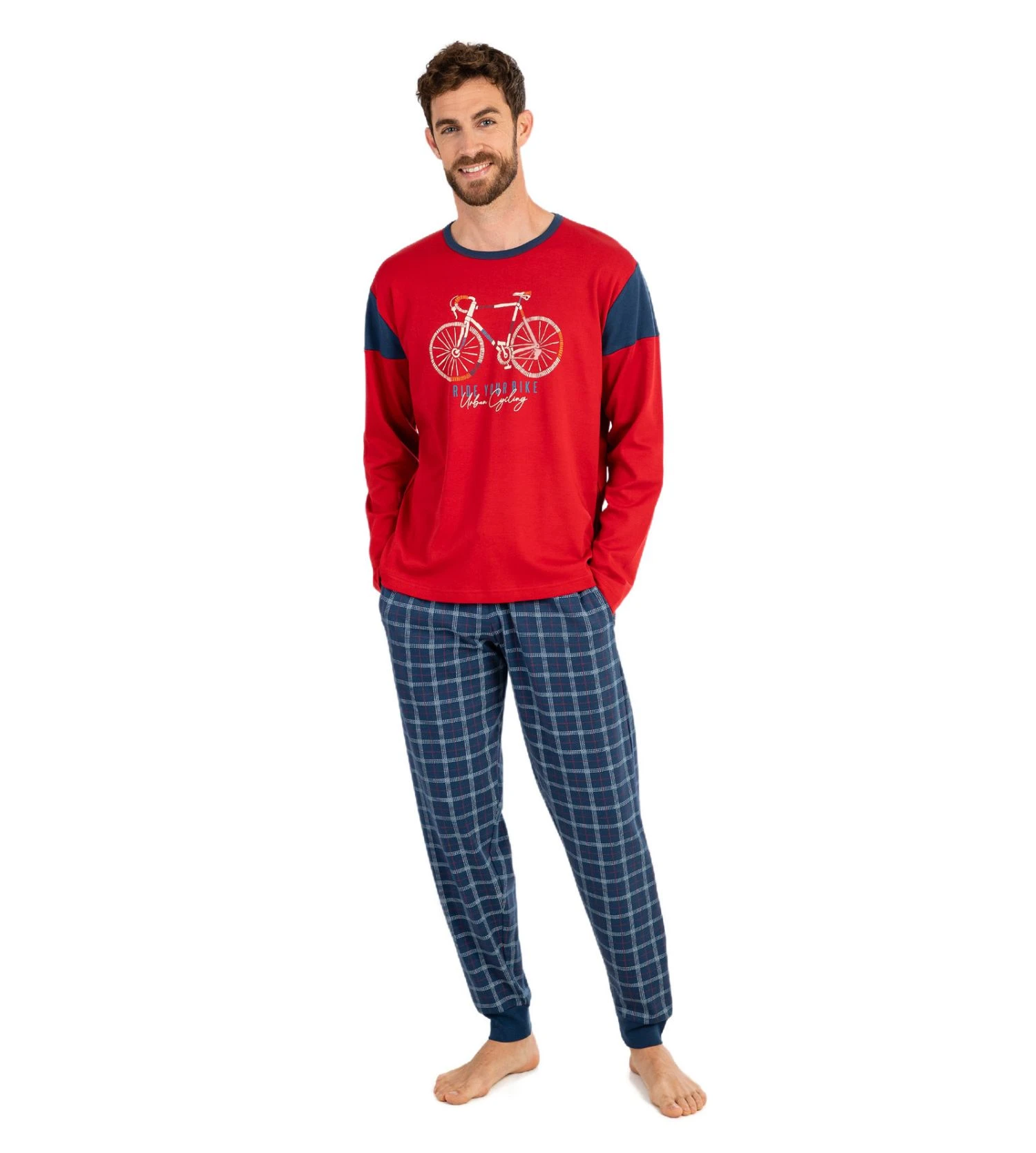 Pyjama Long Pour Homme Interlock Rouge 4 Pyjama Long Pour Homme Interlock Rouge – Image 2