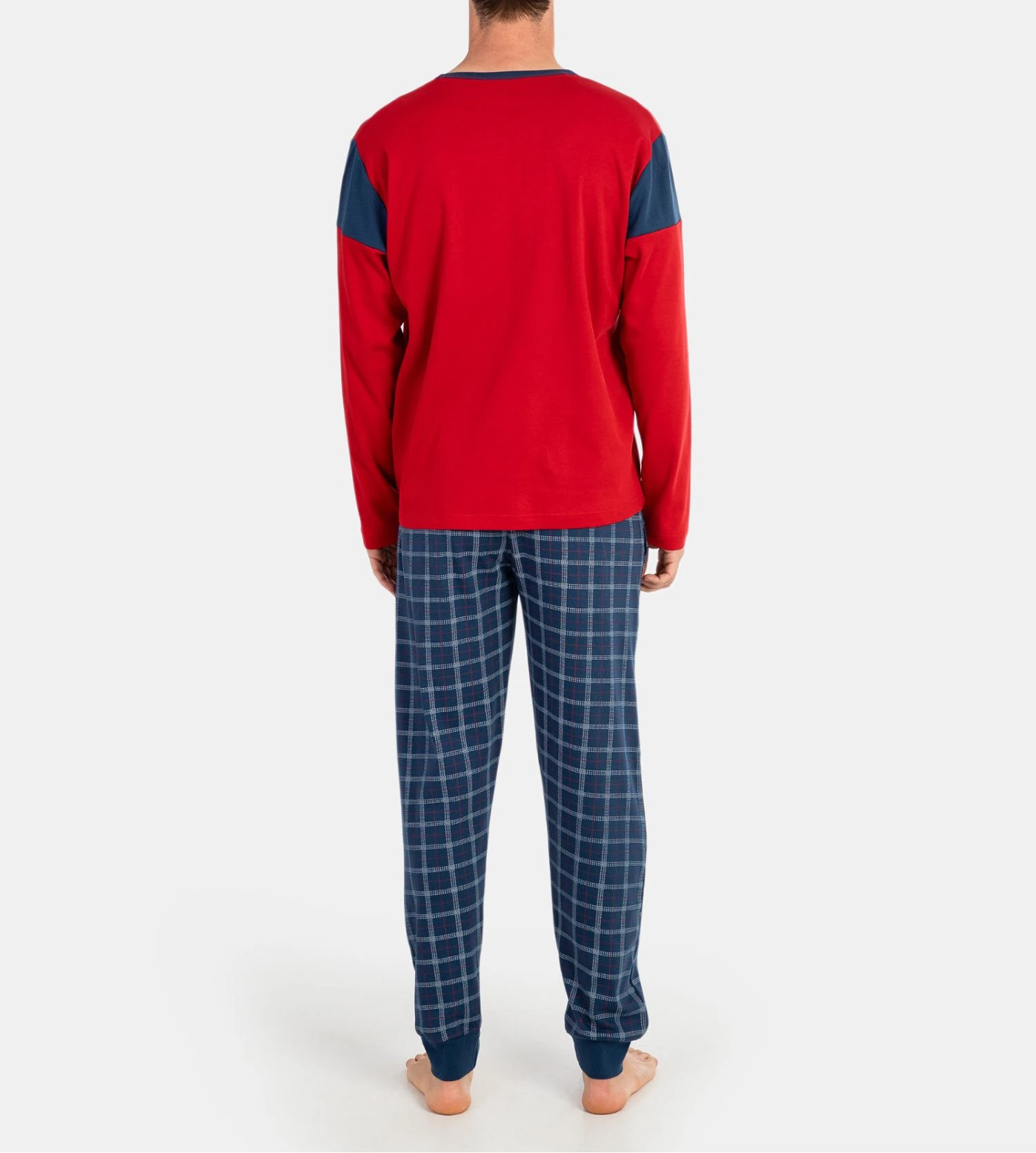 Pyjama Long Pour Homme Interlock Rouge 6 Pyjama Long Pour Homme Interlock Rouge – Image 4