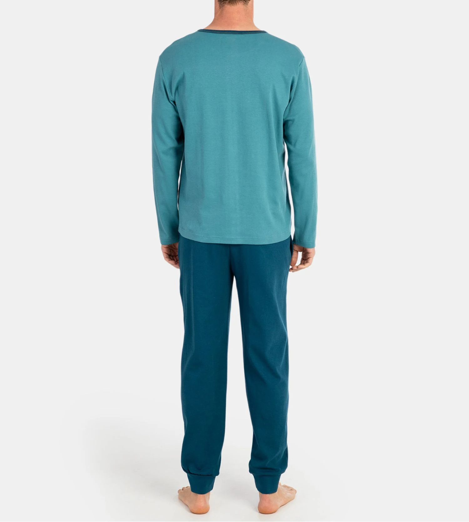 Pyjama Long Coton Homme Resserré Couleur D'huile 6 Pyjama Long Coton Homme Resserré Couleur D'huile – Image 4