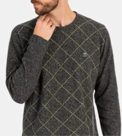 Pyjama Long Homme Massana Anthracite Chiné – Ensemble de Nuit Chaud avec Haut Imprimé -Lingerie Sipp pyj h long u polaire z69 anthracite chine gris 2