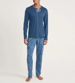 Calida Pyjama Long Homme Relax Superlight Saragossa Blue