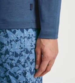 Calida Pyjama Long Homme Relax Superlight Saragossa Blue 13 Calida Pyjama Long Homme Relax Superlight Saragossa Blue -Lingerie Sipp pyj h tunisien long droit saragossa blue bleu 5