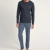 Calida Pyjama Long Homme Relax Streamline Dark Sapphire -Lingerie Sipp pyj h u long droit dark sapphire bleu