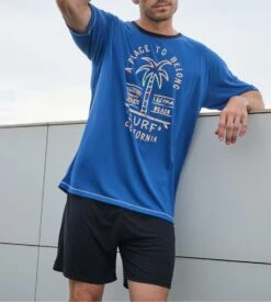 Pyjama Court Pour Homme à Manches Courtes Encre