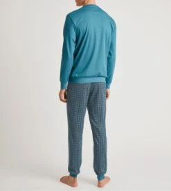 Calida Pyjama Long à Bords Resserrés RELAX STREAMLINE Storm Blue 13 Calida Pyjama Long à Bords Resserrés RELAX STREAMLINE Storm Blue -Lingerie Sipp pyj u long ressere 528 storm blue 3