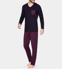 Eden Park Pyjama Long Pour Homme Bordeaux