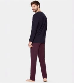 Eden Park Pyjama Long Pour Homme Bordeaux -Lingerie Sipp pyj v ml bdj95 bordeaux rouge 3